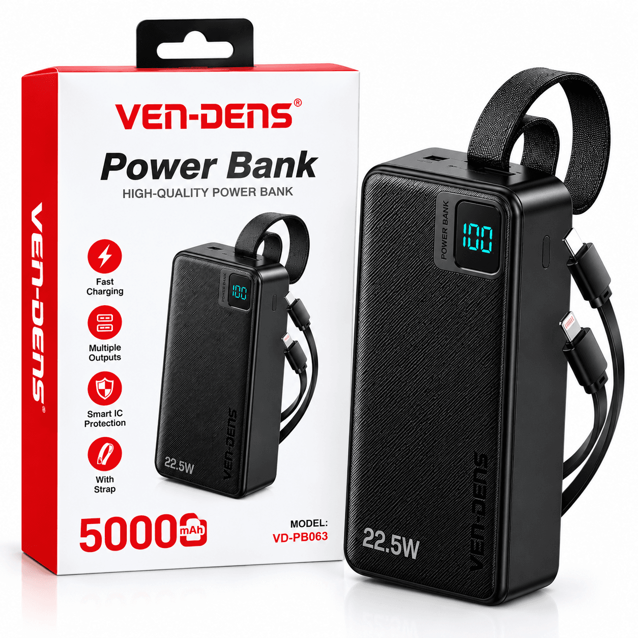 VEN-DENS VD-PB063 50000mAh Power Bank 22.5W